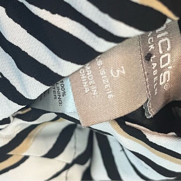 Chico’s Black Label Black And White Skirt animal print Size 16 - Picture 13 of 13